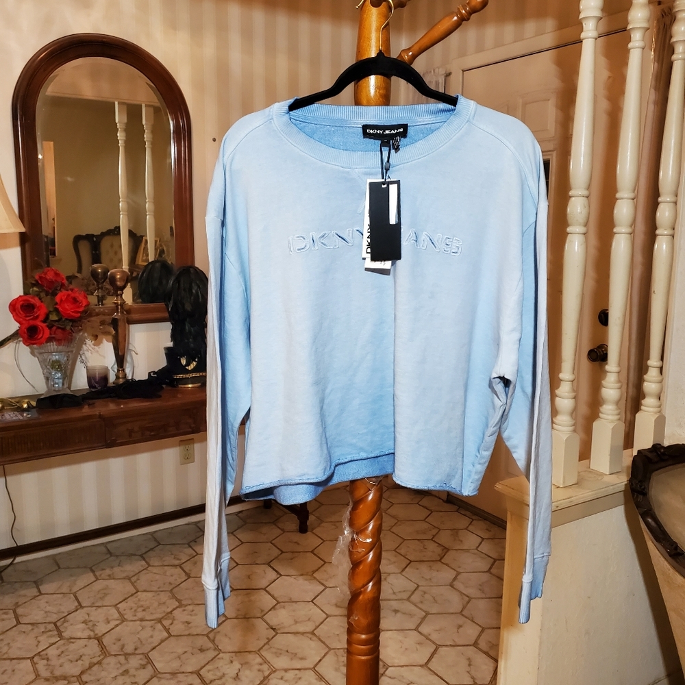 DKNY Jeans Oversized Cropped Sweatshirt